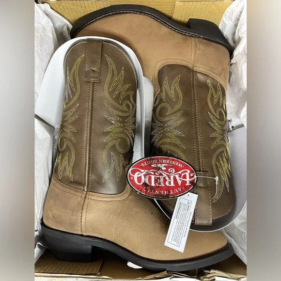 Laredo 4242 Mens Boots Mid Calf - Brown Sz 9D - Picture 2 of 5